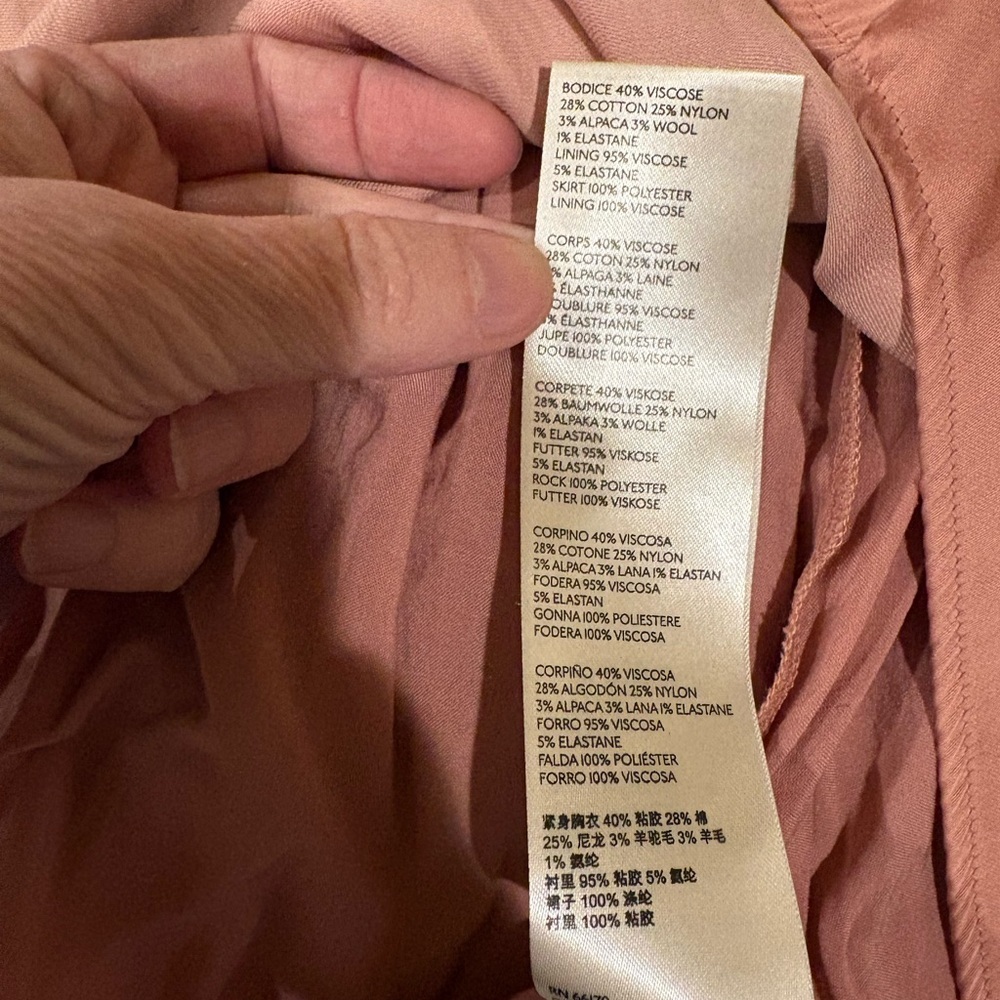 Anthropologie long slip balletcore dress sz M brownish pink - Picture 6 of 7